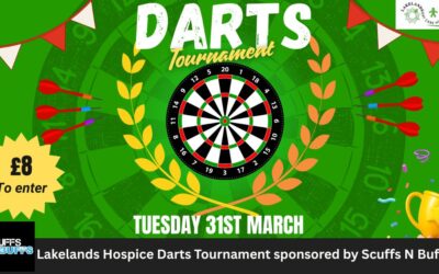 Scuffs N Buffs sponsor Lakelands Hospice Darts Tournament